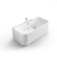 Baignoire à remous pour salle de bain d'hôtel avec robinet mélangeur chaud et froid, douche thermostatique, baignoire spa pour la maison