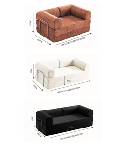 طقم كنبات فاخر من قماش ناعم - أثاث منزلي، أرائك فخمة مصممة لغرفة المعيشة، كنبة عصرية مضغوطة بتفريغ الهواء - Product Image 2