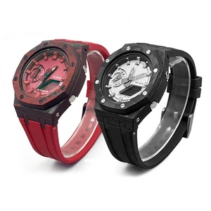 Caja de Fibra de Carbono Forjada Luminosa de Lujo Lionorm con Correa de Repuesto de Caucho FKM para Kit de Modificación de Reloj <span class=keywords><strong>Gshock</strong></span> GA-<span class=keywords><strong>2100</strong></span> - Product Image 3