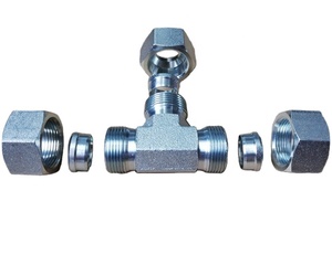 Nhà máy sản xuất sanheng nam Metric cắn loại <span class=keywords><strong>TEE</strong></span> 3 cách sắt thép thủy lực nén Đoàn Ống phù hợp - Product Image 2