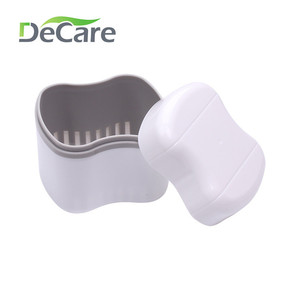 Estuche para Dentaduras Postizas DeCare, Gris, con Malla Interna, Portátil, de Plástico, Caja de Almacenamiento Dental - Product Image 1