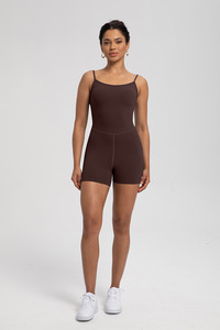 Traje de yoga SUHE BS-1668 Athena para mujer, de cintura alta, sin mangas, con relleno en el pecho, de secado rápido, para deporte y fitness. - Product Image 6