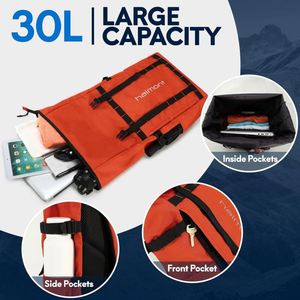 Muestra gratuita Costo de producción Mochila enrollable para portátil de poliéster reciclado de calidad superior para uso en exteriores - Product Image 3