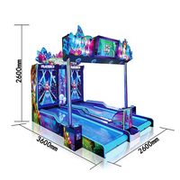Simulateur d'arcade de bowling forestier à billes, jeu de bowling intérieur à monnayeur pour 2 joueurs, version anglaise pour enfants, à vendre
