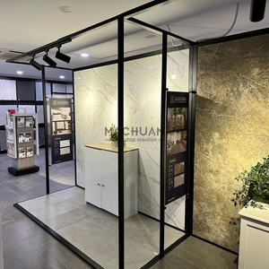 MACHUAN 定制现代风格铁质粉末涂层落地式瓷砖展示架可拉出式搁板易于组装浴室用 - Product Image 4