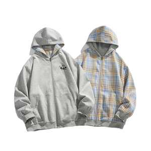 Sweat à capuche en laine peignée double face pour homme BURBE Automne 2025 Nouvelle marque américaine Casual polyvalent Couple Grande taille 100% coton - Product Image 3