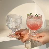 Nouveau verre à vin sans pied de style vintage d'inspiration française, design rétro, esthétique haut de gamme, parfait pour une utilisation à la maison comme verre à jus