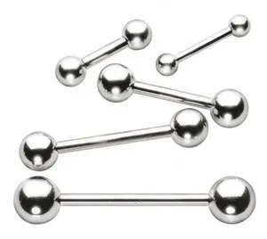 Normale industrielle Lang hantel ringe mit Außengewinde Zungen nippel stange Ohr Tragus Helix Titan Piercing