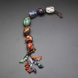 Natural Gemstone <b>Car</b> Pendant Handwoven Engraved Crystal Stone Charm Multi Color Hanging <b>Ornament</b> - Product Image 2