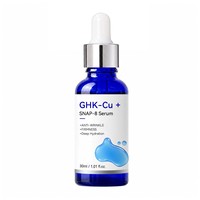 Serum Wajah GHK-Cu Blue Copper Peptide SNAP-8 Multi-Peptide Melembapkan Menghidrasi Mengencangkan Anti-Penuaan Perawatan Wajah OEM