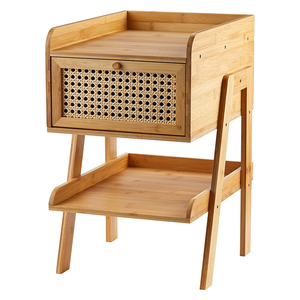 Combohome tavolino da caffè con <span class=keywords><strong>comodino</strong></span> in Rattan di bambù personalizzato in stile moderno con ripiano per soggiorno, camera da letto, <span class=keywords><strong>comodino</strong></span> - Product Image 6