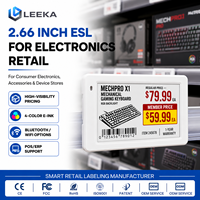 LEEKA Esl - Etiqueta Electrónica para Estantes de 2,66 Pulgadas, Control Inalámbrico, Etiqueta ESL, Etiquetas Electrónicas de Precio con Tinta Electrónica para Centros Comerciales