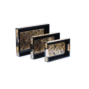 Tùy Chỉnh Kích Thước Vòng Và Hình Chữ Nhật Bằng Gỗ Vàng Khay Giấy Trang Trí Thực Phẩm Phục Vụ Khay Cho Nhà Sử Dụng Với Saber Giấy Chứng Nhận - Product Image 4