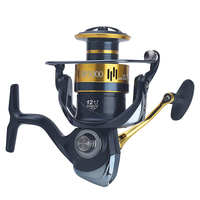 Moulinet de pêche spinning entièrement métallique, rapport de transmission 5.1:1, pour droitier, haute vitesse, pour la pêche en mer, en roche, en lac et en rivière