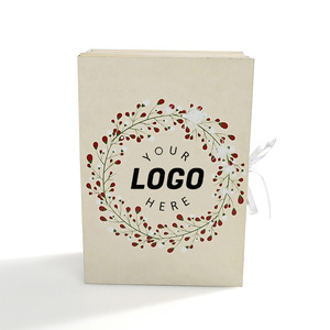 Boîtes à bonbons de mariage en carton beige à la mode sur mesure par les fabricants, boîtes à collation rigides imperméables écologiques avec nœuds - Product Image 1