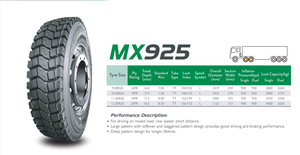 Neumático de Camión de Servicio Pesado NUEVO para MX925 10.00R20 11.00R20 12.00R20 Radial, 3 Años de Garantía, MEJOR PRECIO y CALIDAD - Product Image 6