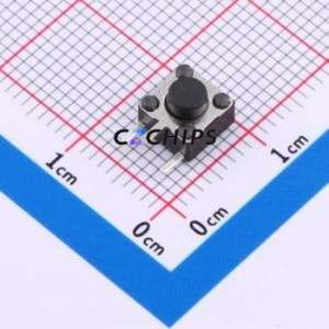 TS-1095C-A3B3-D2 Tactile Switch Bent Lead Through Hole-3P,6x6mm Single Pole Single Throw Round Button 2.5N Right Angle Insert - Product Image 1