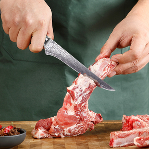 سكاكين مطبخ يابانية فائقة الحدة من 7 طبقات من الفولاذ الدمشقي سكاكين 6 بوصة سكين فيليه بمقبض راتينج - Product Image 2