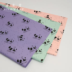 Papier d'emballage pour fleurs SINOWRAP 2025, motif <span class=keywords><strong>panda</strong></span>, 55*55CM, 65 microns, imperméable, fournitures pour fleuristes, nouvel an - Product Image 1