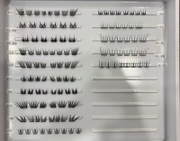Cils en grappe autocollants à bande fine, cils segmentés naturels effet cerf, faux cils individuels DIY pour maquillage quotidien