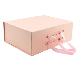 Customized hair packaging magnetic box hair bundles packaging gift boxes with hangers for hair accessories