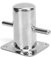 Borne d'amarrage simple en acier inoxydable 316 avec plaque de base, attache de corde marine pour pont et quai, accessoire pour bateau