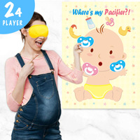 Nicro – jeu de révélation de genre où est ma sucette, jeu de Baby Shower avec autocollants factices roses et bleus, jeu de Vote, révélation de genre, décors de fête