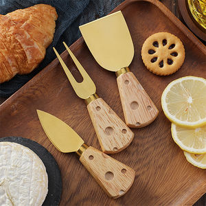 Custom Logo 3-Piece Cheese Knife <strong>Set</strong> <strong>Personalised</strong> Stainless Steel and Acacia Wood Handle Quality Metal Cheese Tools - Product Image 5