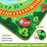 Tapis antidérapant pour enfants pour chambre salle de jeux tapis de chambre tapis de jeu amusant jouet éducatif tapis de jeu enfants pour voitures et poupées