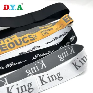 Persoonlijke Aangepaste Kleur Logo Jacquard Elastische Lus Riem Voor Lakens Opslag Organizer Banden/Lunch Box Band