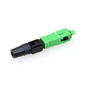 Precio de fábrica, venta al por mayor, montaje de Color verde, conector rápido SC APC para Cable de fibra óptica