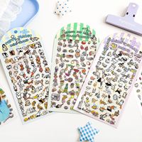 2 lembar per pak stiker Seri Dunia Kecil yang Berwarna-warni Stiker planner lucu Bahan seni stiker anak-anak