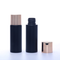 Personalización al por Mayor de Botellas de Plástico PET Negras y Doradas de 50-160 ml para Maquillaje, Agua Desmaquillante, Tónico, Loción, Suero, Envases Cosméticos