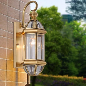 Cilindro de Material de cobre para exteriores/luz de pared LED cuadrada E14 E27 IP65 Sensor de luz impermeable para jardín de valla de puerta de Villa - Product Image 2