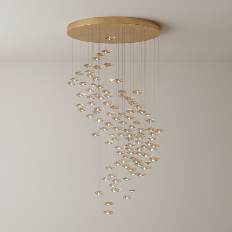 CLEAR & GOLD       D 100cm x H 200cm