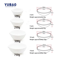 Crucible en céramique réfractaire pour la fusion des métaux, diamètre 250g 5000g, forme pot, pour bijoux