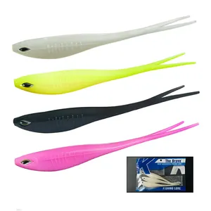 New design 18cm/20g 3pcs environmental TPR Bass pike silicone soft Fishing lure 3D eyes artificial swim Bait Wobbler