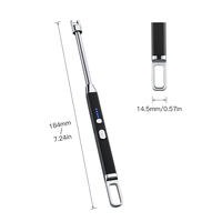 360 degrés de long bougie multi-usages impulsion USB barbecue arc briquet électronique avec logo en métal crochet classique fête personnalisée