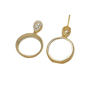 Support de pendentif en argent S925, support de perle creux à fond plat de 15,5 mm, coquille de cheval, accessoires de bricolage, ensemble de 4838, sac artisanal plaqué - Product Image 5