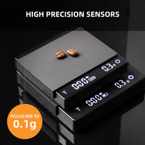 2025 New Design Portable Coffee Scale Electric Type-C Charging 2kg/0.1g Capacity LCD Display Side Ambient Light Weight Measuring - Product Image 2