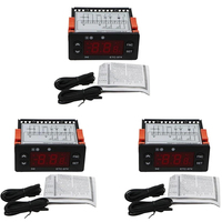 Termorregulador de 12-24V/110V/220V, controlador de temperatura digital con sensor NTC dual