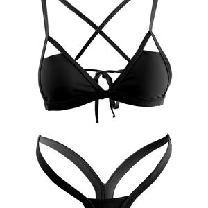 Fabricante de Bikinis de Marca de Diseño de Lujo OEM, Trajes de Baño Halter para Mujer, Bikini Brasileño Extremo con Tanga Triangular - Product Image 5