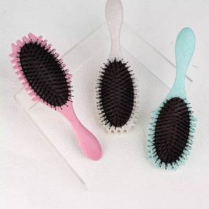 Cepillo de masaje para el cabello de paja de trigo al por mayor, cepillo desenredante con cojín de aire y cerdas de nailon para definir el cabello rizado, ideal para el hogar. - Product Image 6