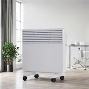 Calentador de convección eléctrico de 1000W y 220V, montaje en pared con ruedas extraíbles