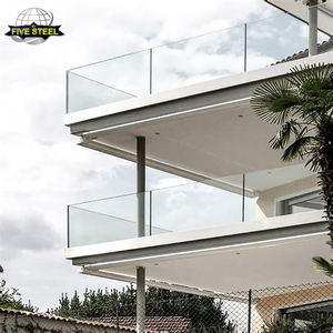 Balustrade en verre à canal en U en aluminium Barrière en verre pour <span class=keywords><strong>terrasse</strong></span> Système de garde-corps Parapet monté au sol pour <span class=keywords><strong>terrasse</strong></span> balcon <span class=keywords><strong>terrasse</strong></span> piscine - Product Image 3