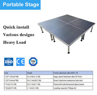Estructura de Aluminio Plegable con Certificación CE/TUV, Instalación Rápida, Capacidad de Carga de 1000 kg, Escenario Modular Portátil para Eventos