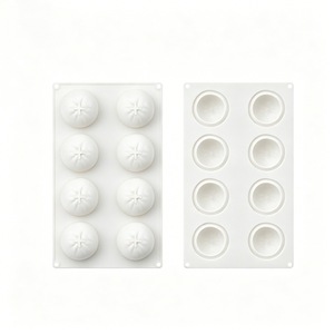 Orange-Shaped Silicone Cake <b>Mold</b> 8-Piece Baking <b>Mold</b> For Dessert Chocolate Mousse Commercial Use - Product Image 4