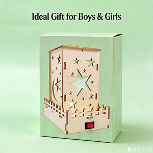 Kit de Manualidades de Rompecabezas de Madera 3D Creativo, Luces de Estrellas Coloridas, Kit de <span class=keywords><strong>Arquitectura</strong></span> Científica para Hacer uno Mismo - Product Image 4