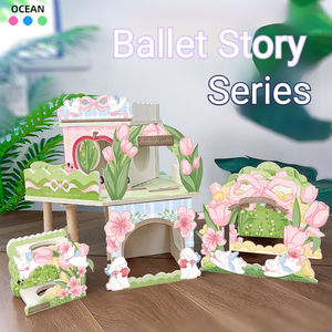 Diseño Original con Temática de Rosas, Escondite Multifuncional y Cómodo para Hámsteres, Hecho de Madera Sólida - Product Image 2