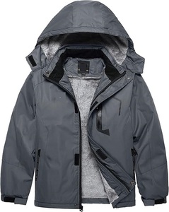 Veste de ski imperméable pour garçon BKD, veste d'hiver chaude et épaisse avec fermeture éclair, <span class=keywords><strong>manteau</strong></span> de neige 3 en 1 coupe-vent en polaire, veste de snowboard à capuche pour enfants - Product Image 2